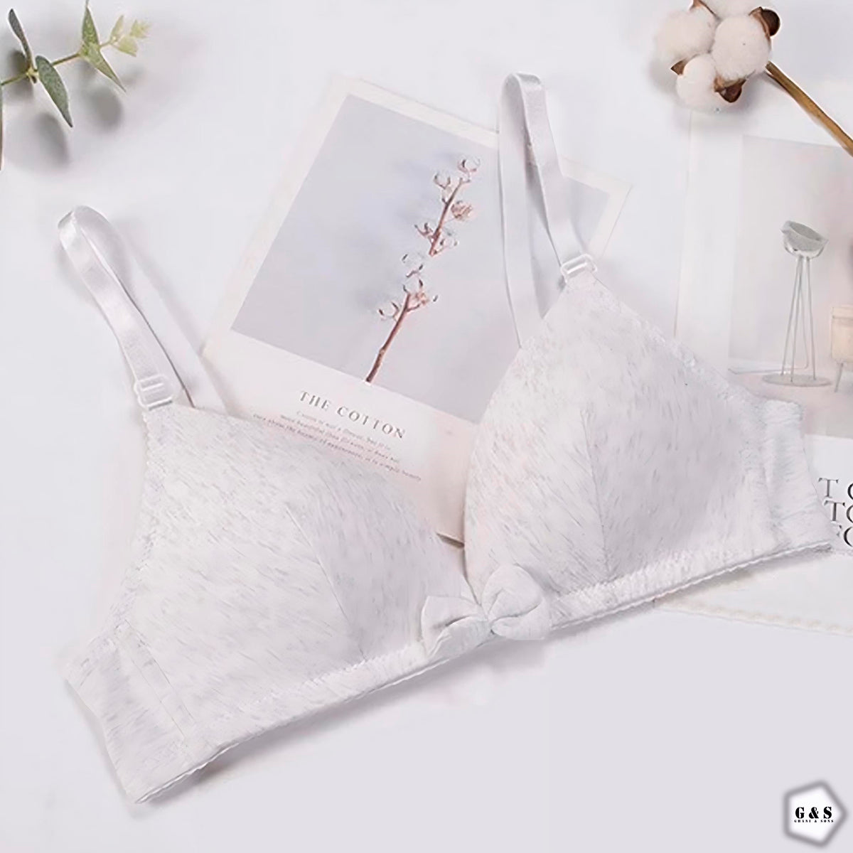Ladies Imported Light Single Padded Pack Of 2 Pure Cotton Bras