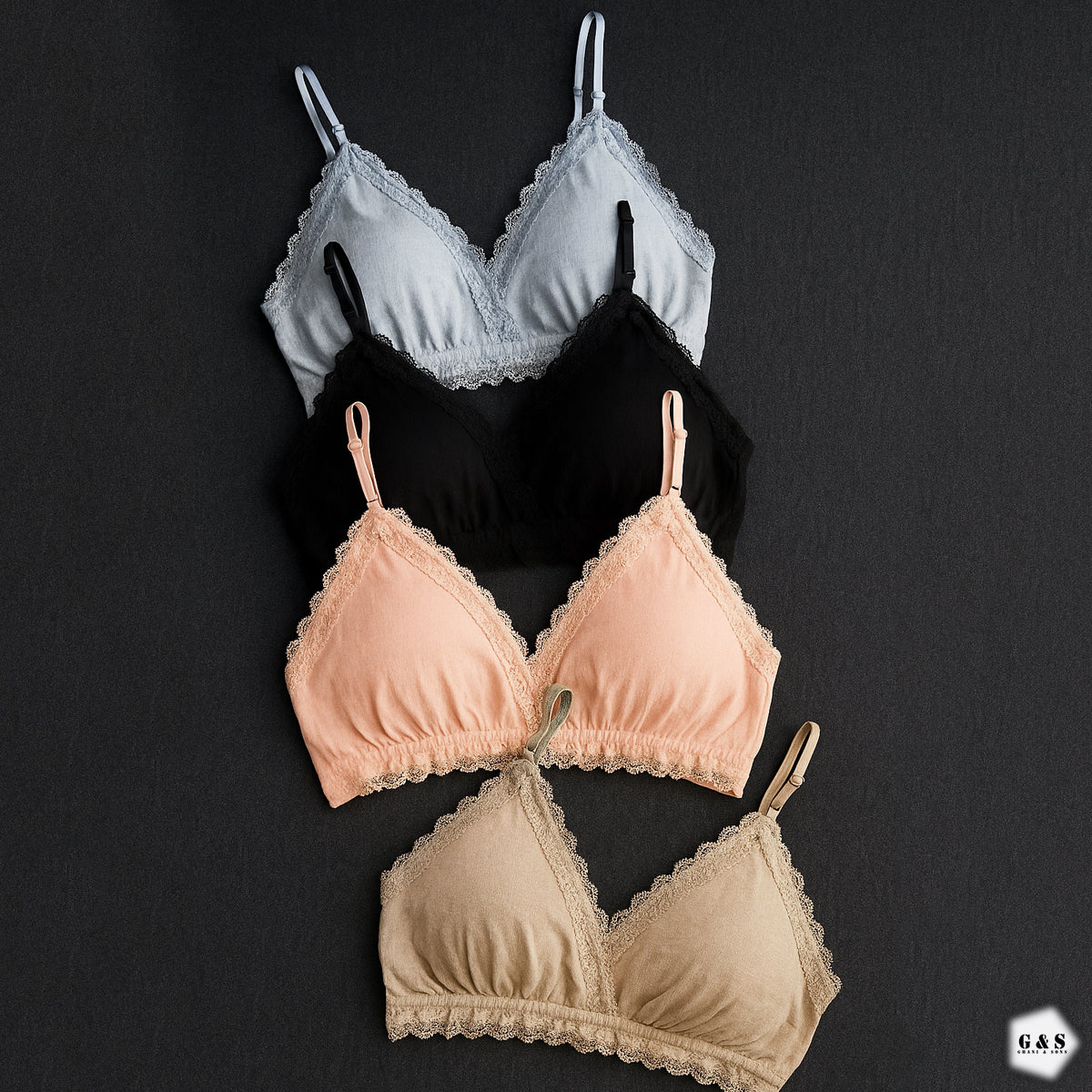 Girls Imported Pack Of 3 Cotton Back Hook Style Bralette