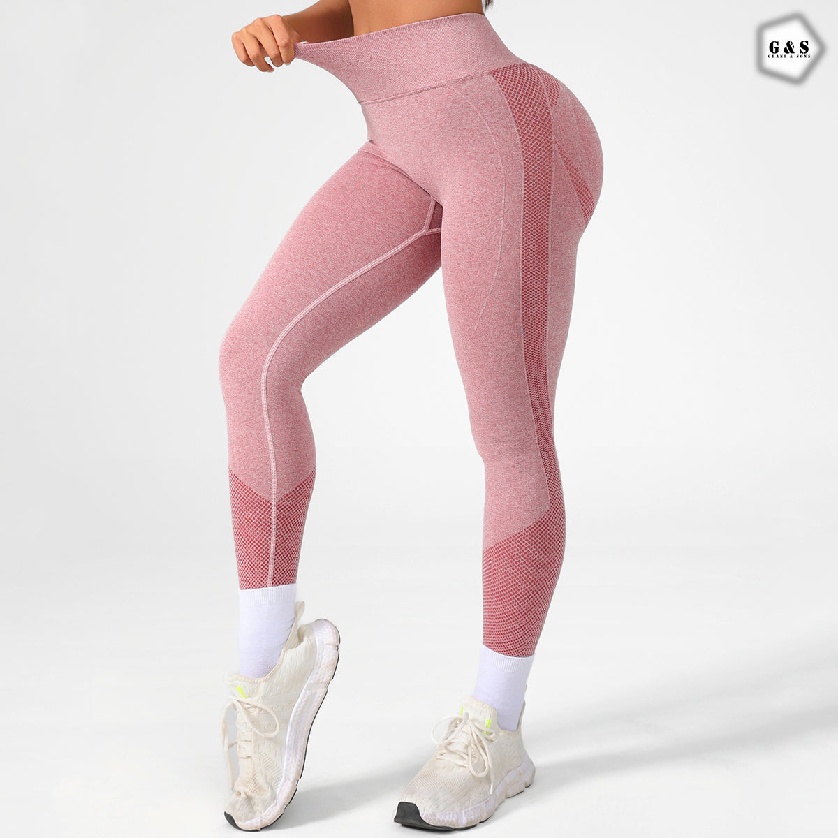 Ladies Imported Dusty Pink Seamless Butt lifter Gym/Yoga Legging