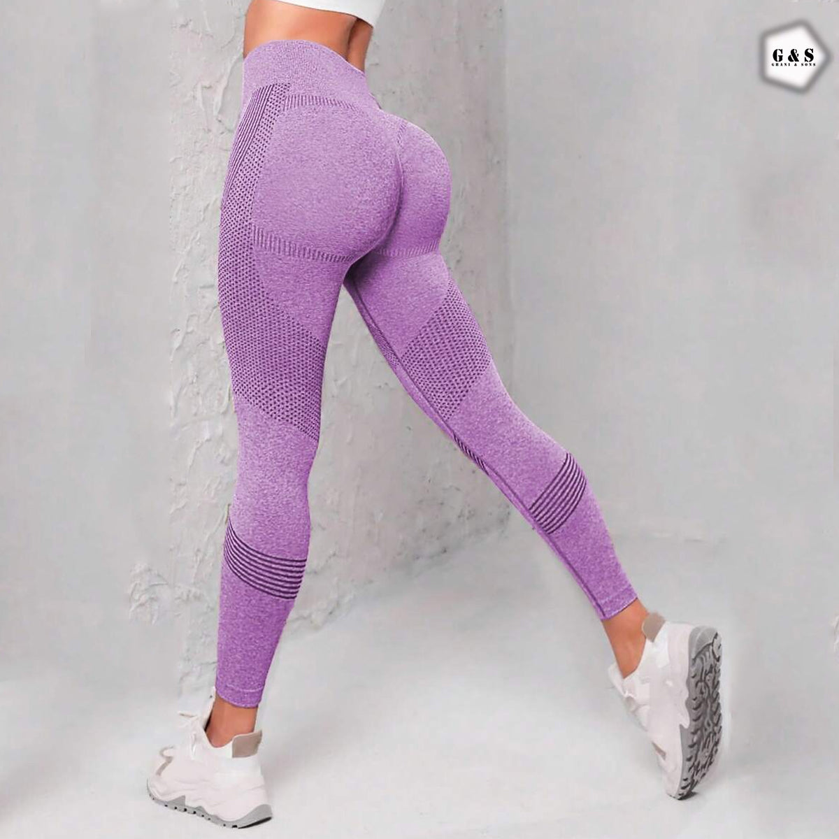 Ladies Imported Purple Color Seamless Gym/Yoga Legging