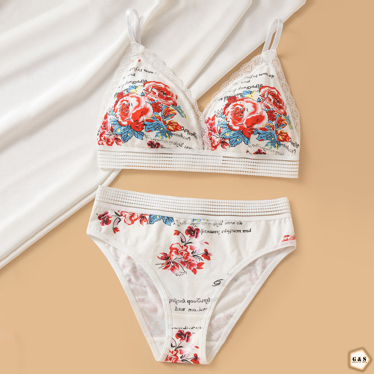 High Quality Pack Of 2 Pure Cotton Printed Bralette Sets