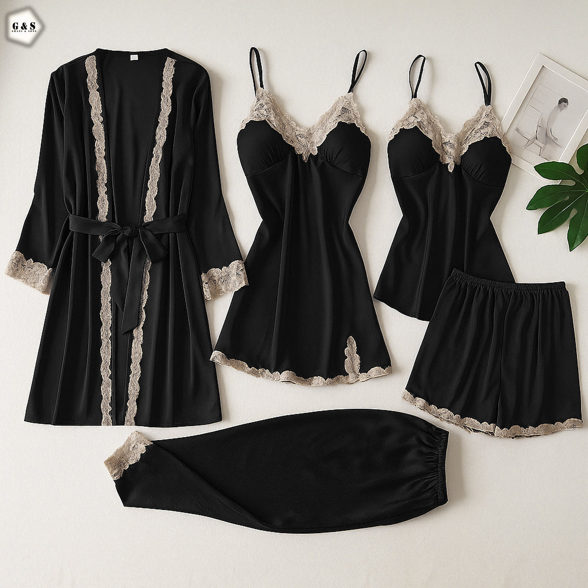 Ladies Imported 5 Pieces Bridal Nighty