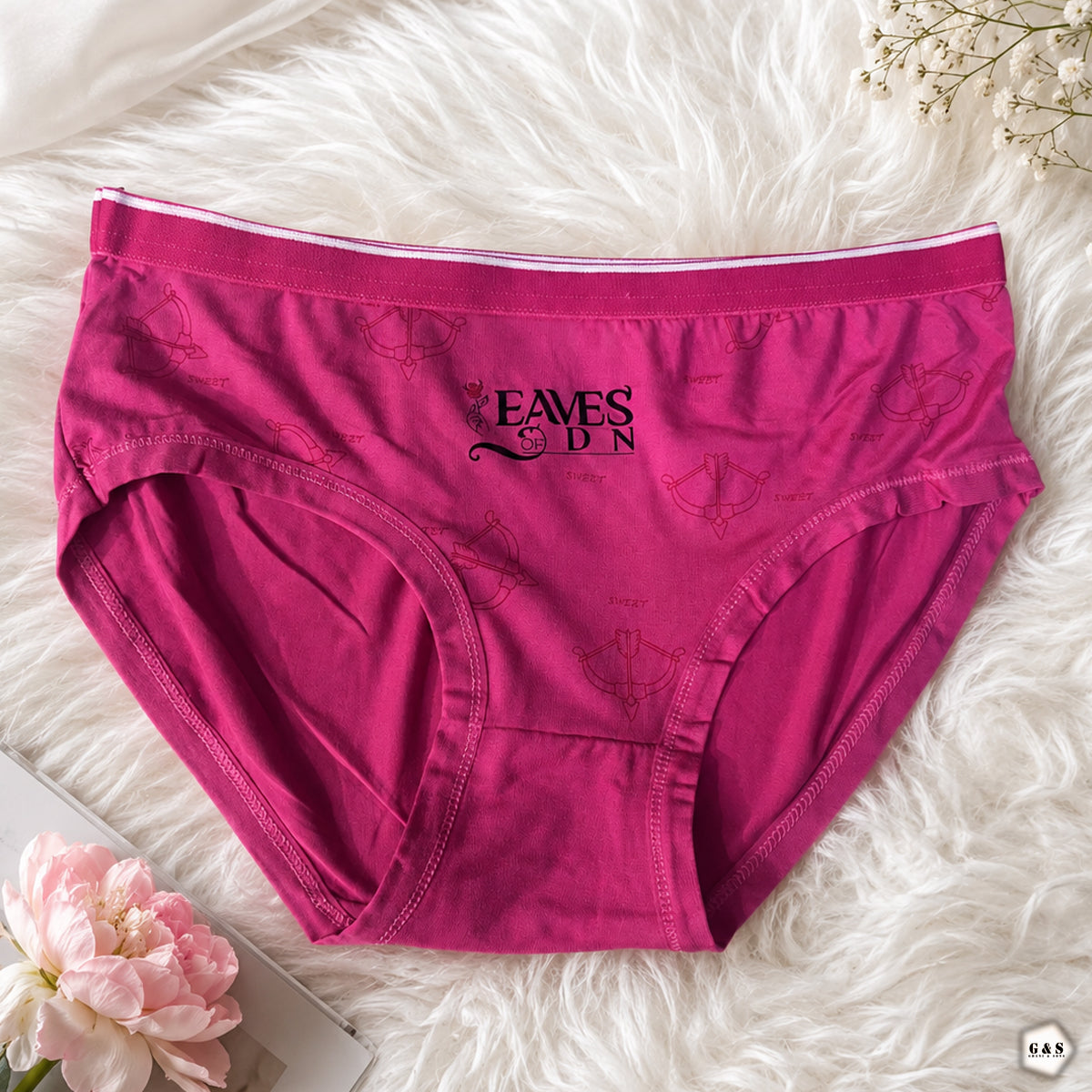 Pack Of 5 New Soft Cotton Jersey Panties With Elastic Waist Band