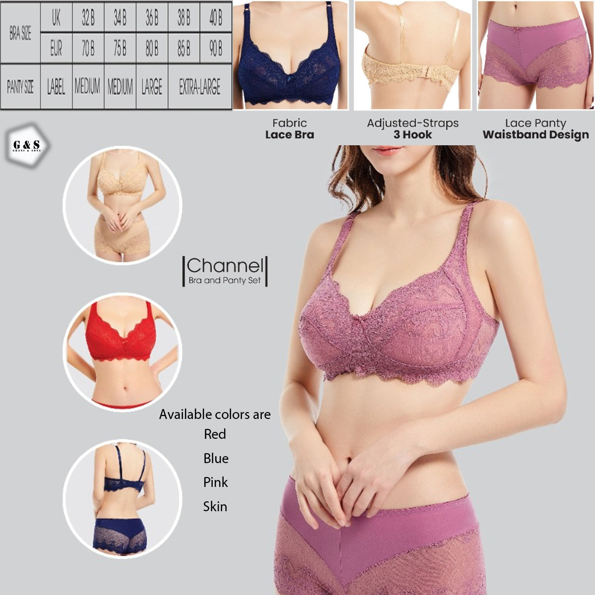 High Quality Non-Padded Bridal Lace Sets