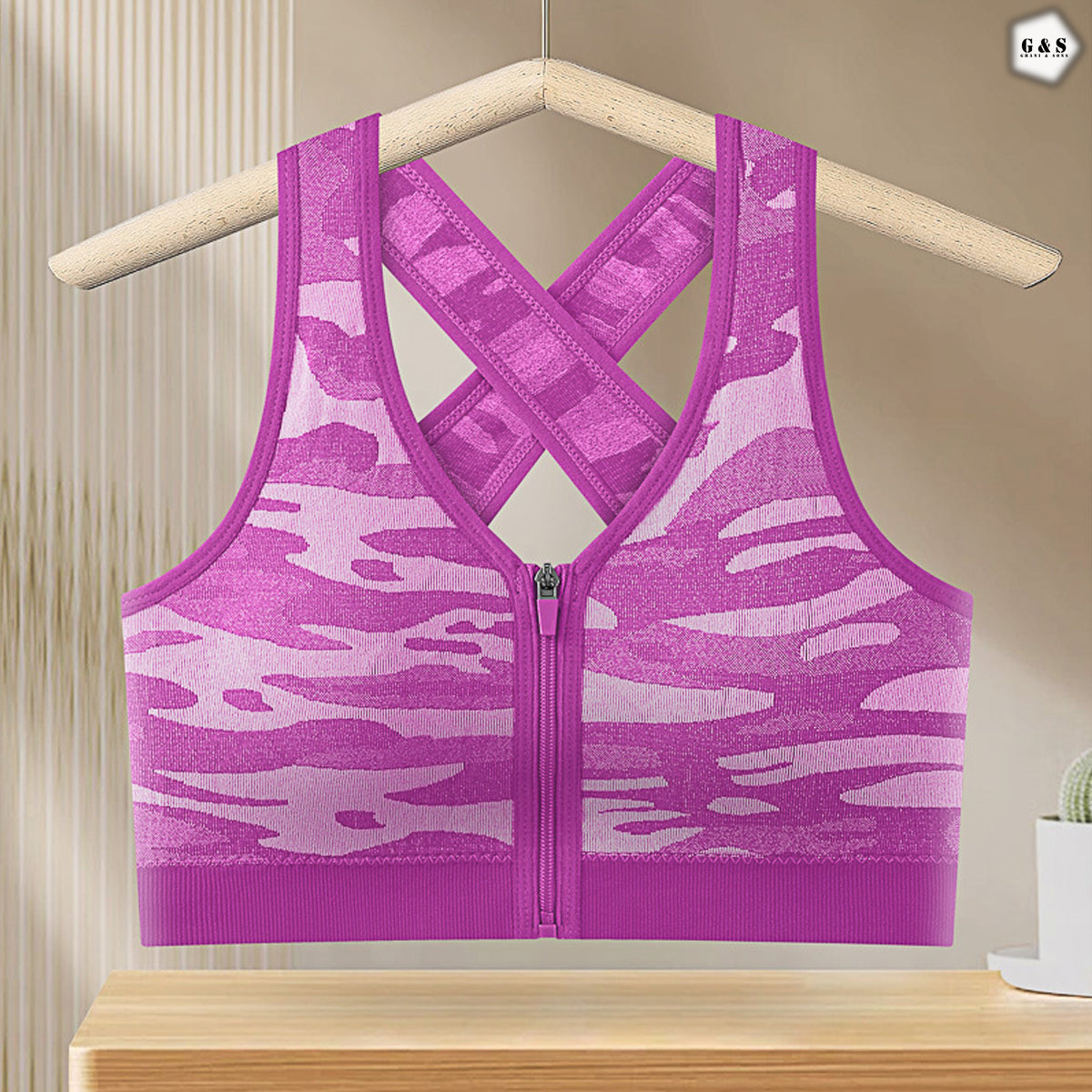 Pack Of 3 Zip Design Sports Bra