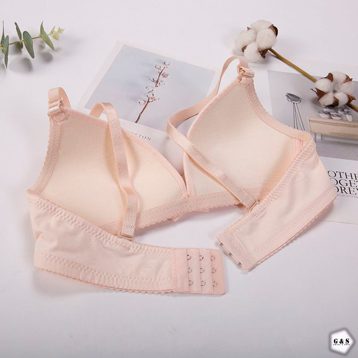 Ladies Imported Light Single Padded Pack Of 2 Pure Cotton Bras