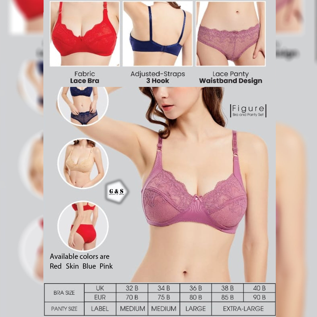 High Quality Non-Padded Bridal Lace Sets