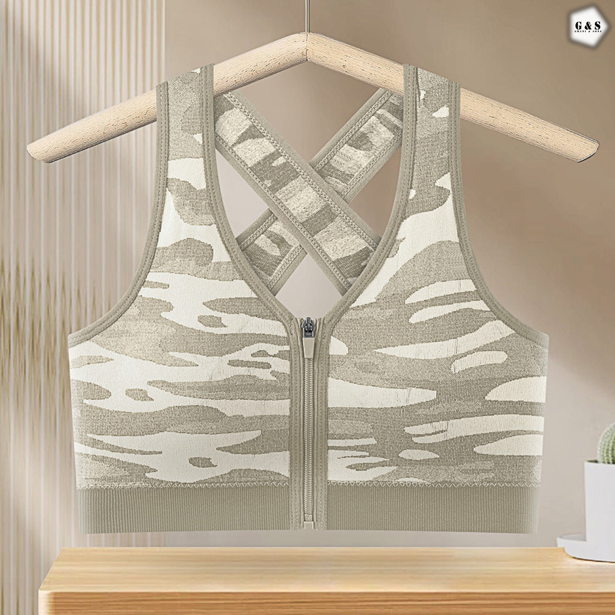 Pack Of 3 Zip Design Sports Bra