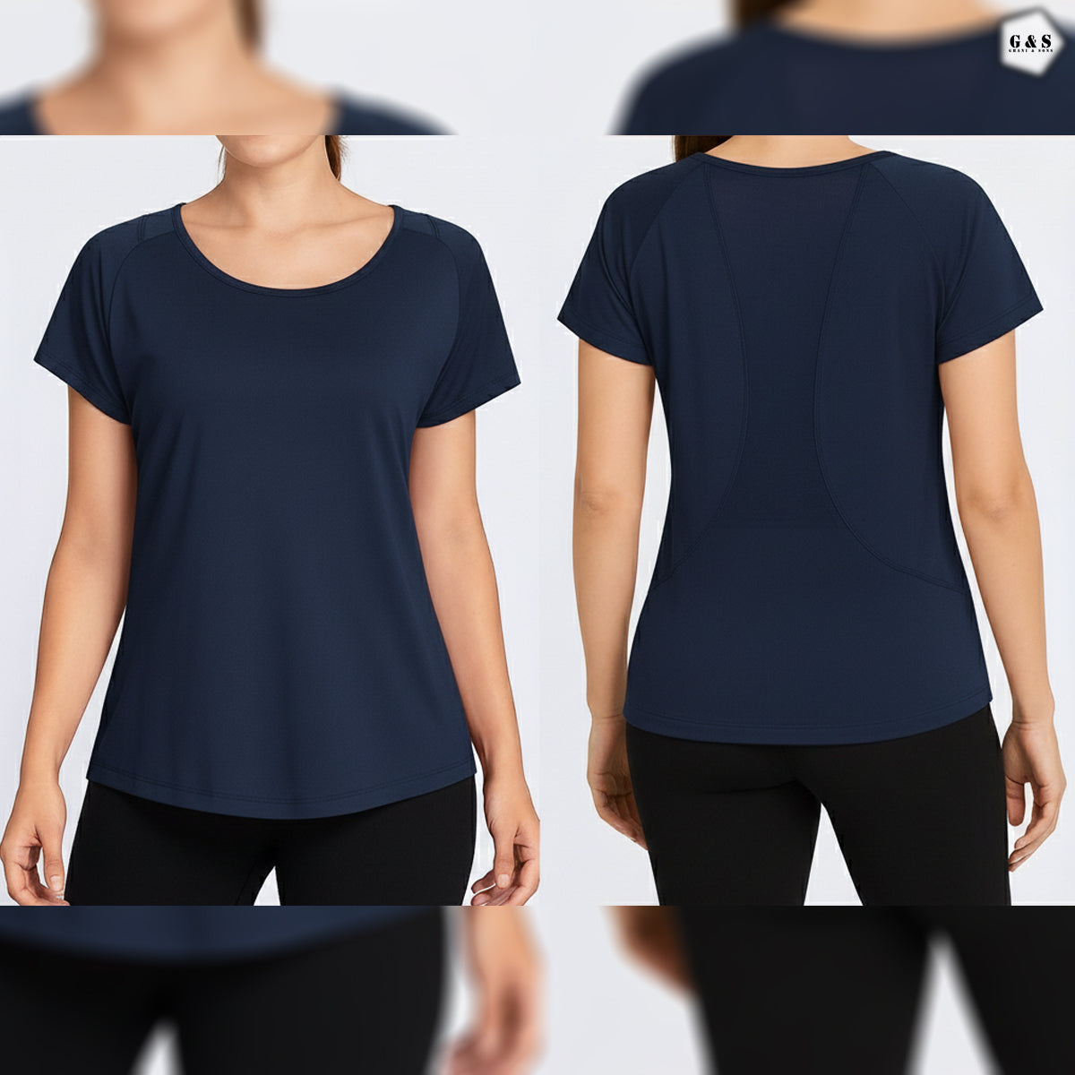 Ladies Imported High Quality Dry Fit Gym/Yoga Wear Shirts