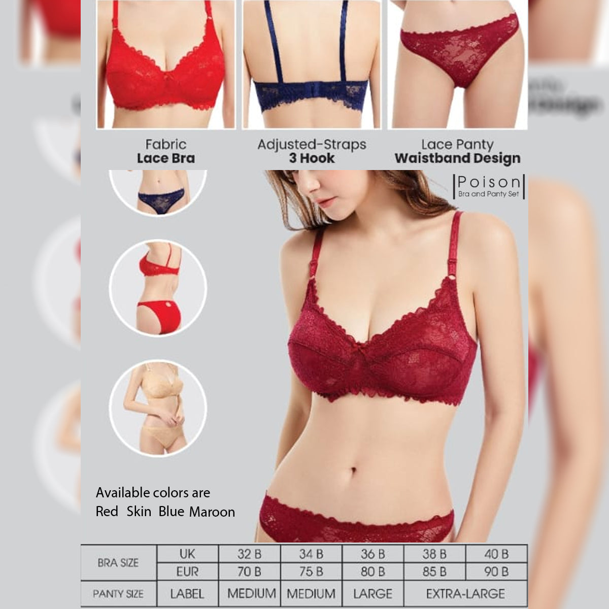 High Quality Non-Padded Bridal Lace Sets