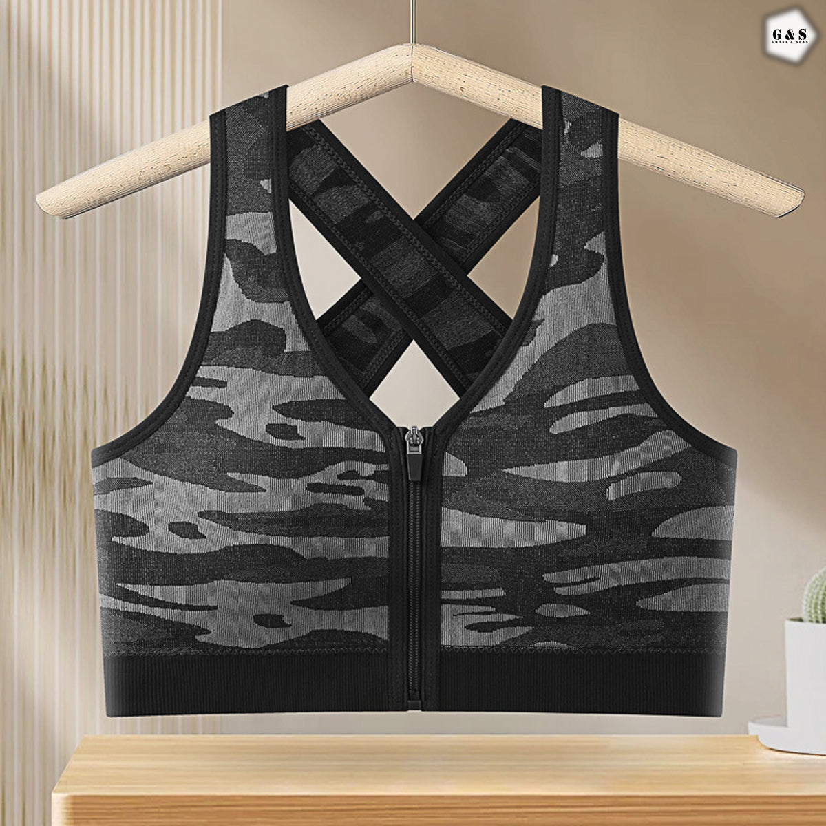 Pack Of 3 Zip Design Sports Bra