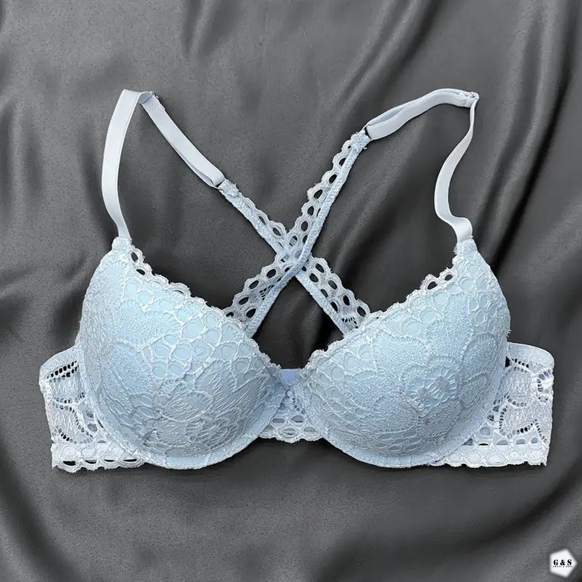 Beautifull Lace Deisgn Pack Of 3 Imported Double Padded Pushup Wired Bras