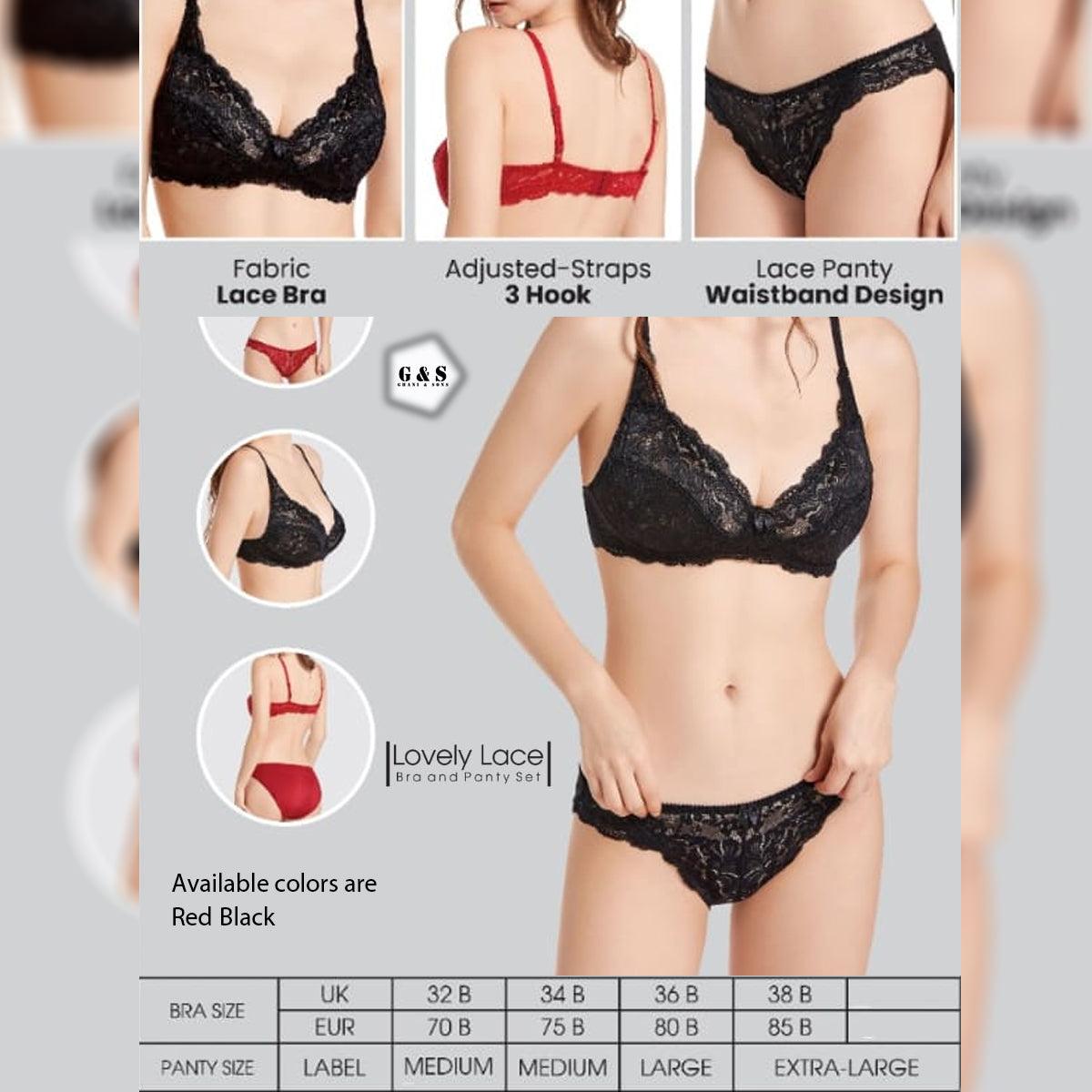 High Quality Non-Padded Bridal Lace Sets