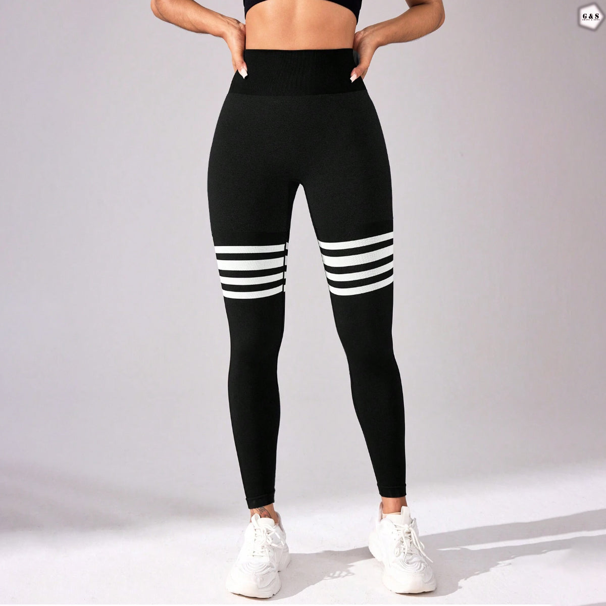 Ladies Imported High Waist Seamless Black Butt Lifter Gym/Yoga Legging