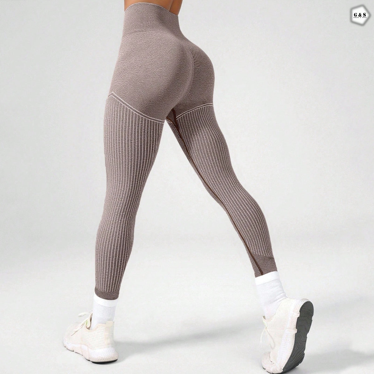 High Waist Seamless Khaki Color Butt Lifter Gym/Yoga Legging