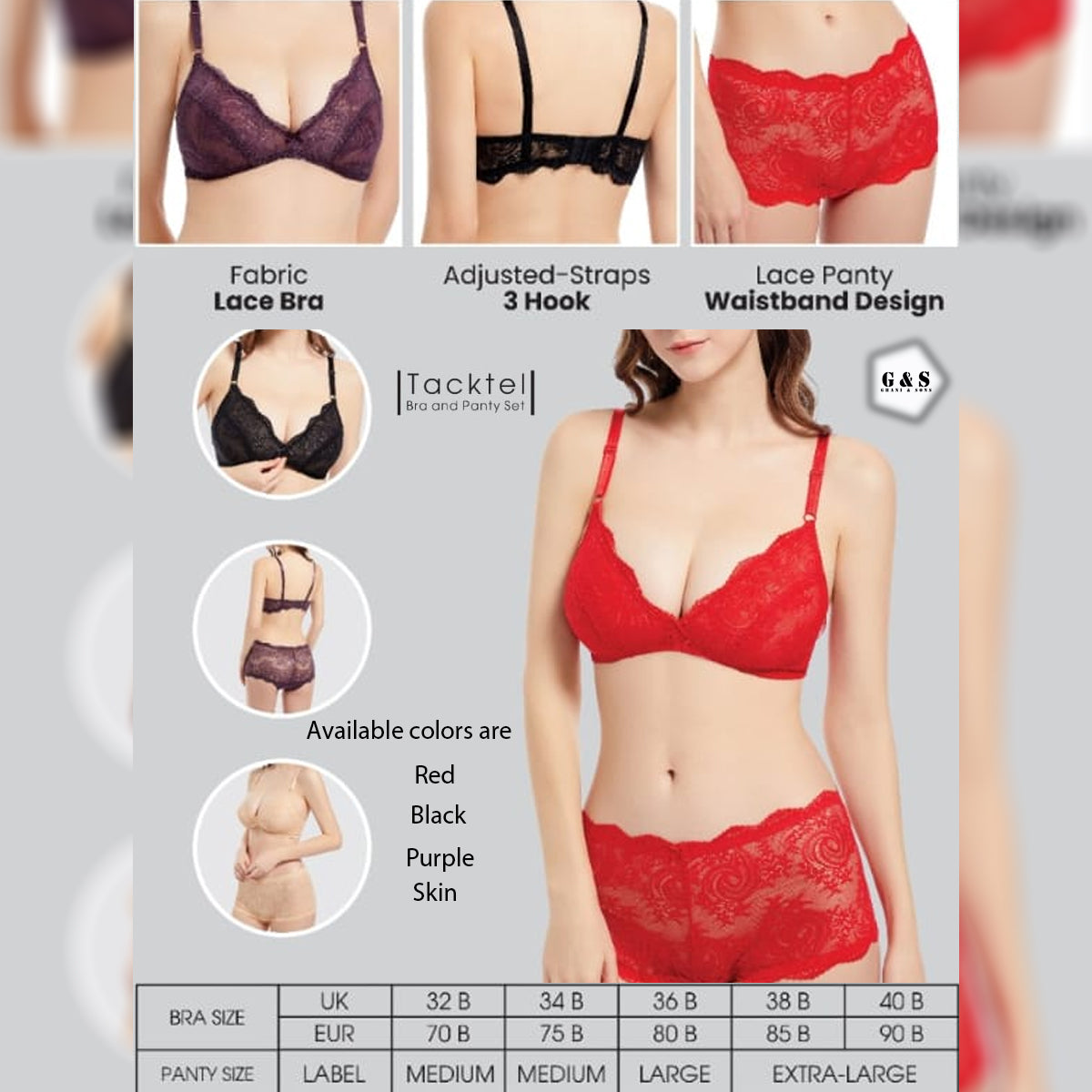 High Quality Non-Padded Bridal Lace Sets