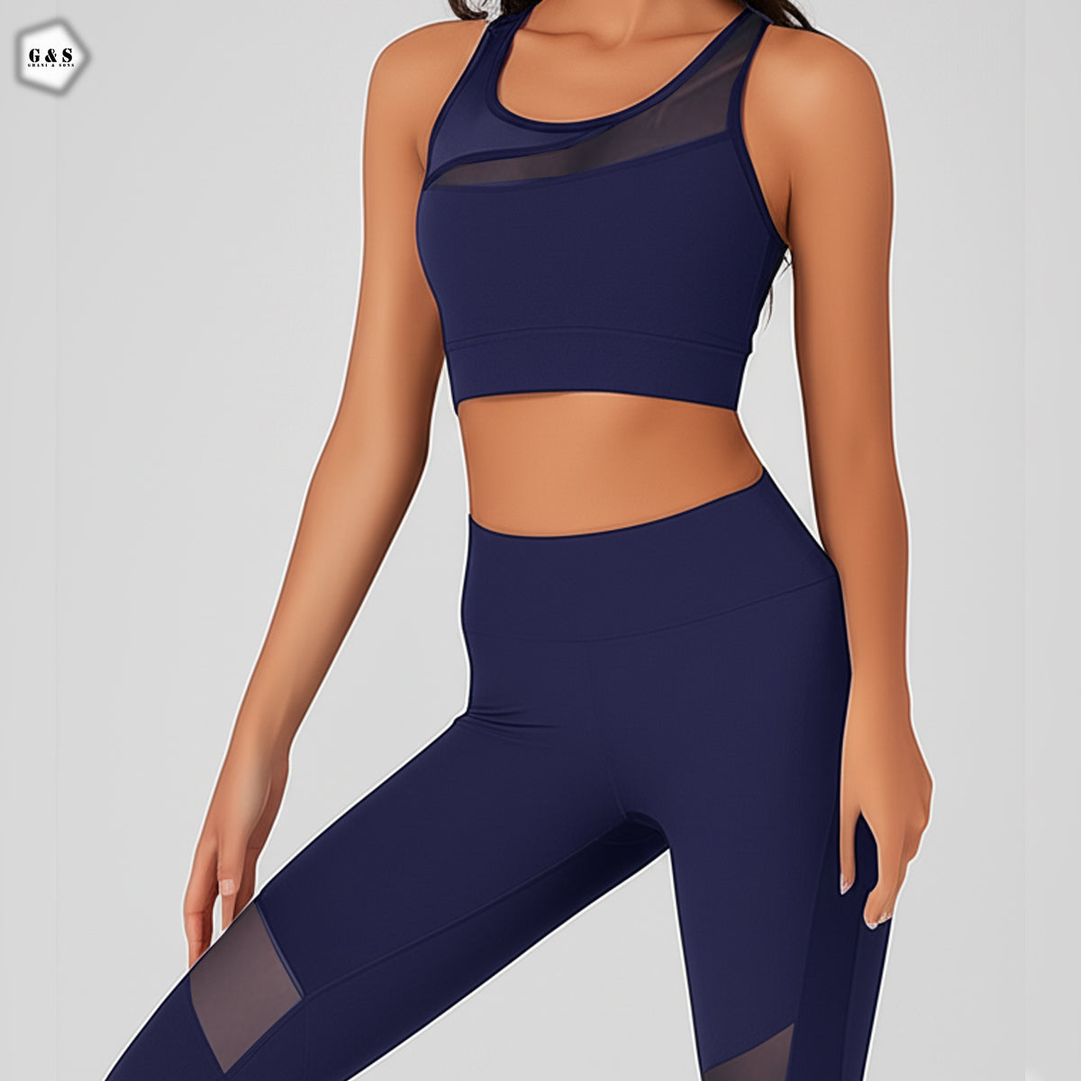 Dry-Fit Mesh Net Design Gym/Yoga Set