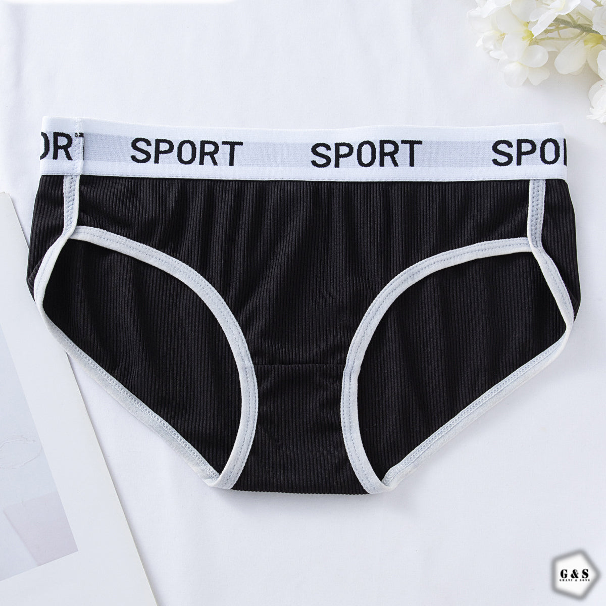 Pack Of 3 Comfortable Sports Fashion Letter Waistband Briefs
