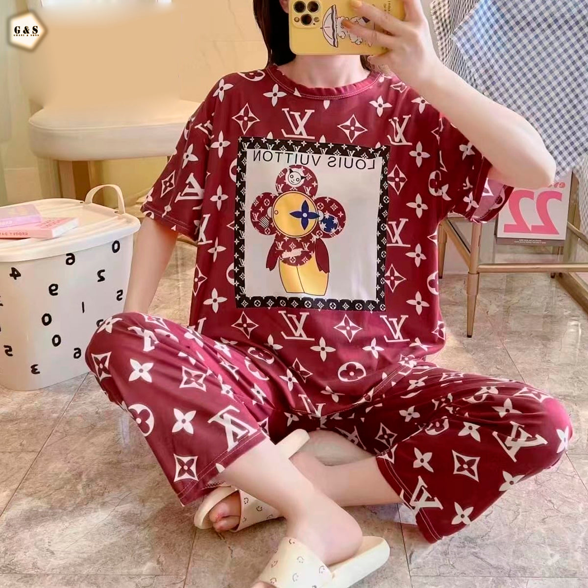Ladies Imported 2 Piece Pajama Suit