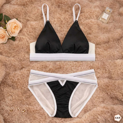Ladies Imported High Quality Silk Design Bra/Bralette Panty Set