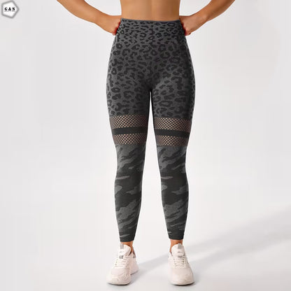 Grey Camouflage Design Seamless Butt Lifter Gym/Yoga Legging