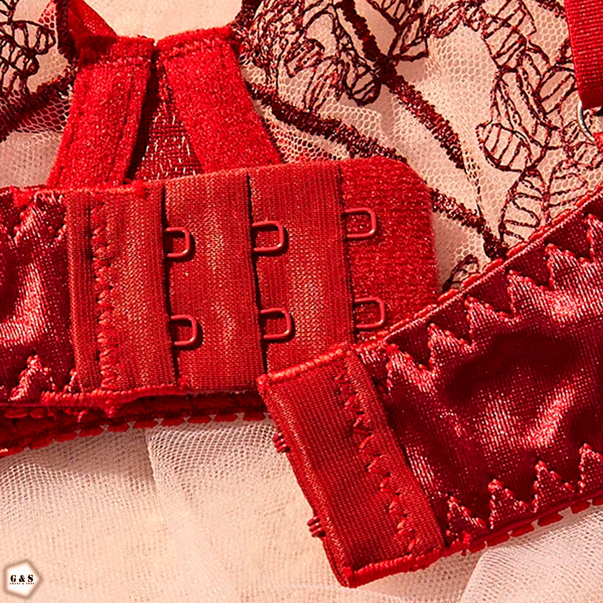 High Quality Wired Net Maroon Pushup Bra & Panty Set