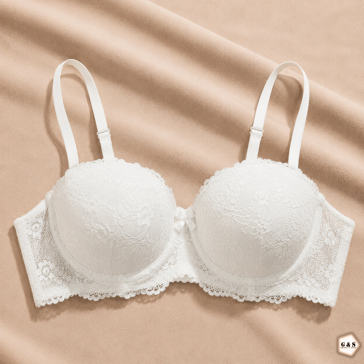 High Quality Pack Of 2 Single Padded Wired Lace Balconette Pushup Bra