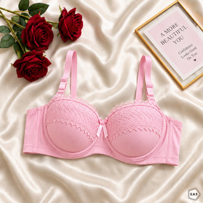 Pack Of 3 Full Cup Rounded Shape Light Padded Wired Bras