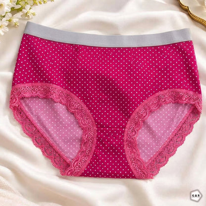 Girls Imported Pack Of 5 Cotton Lace Panties