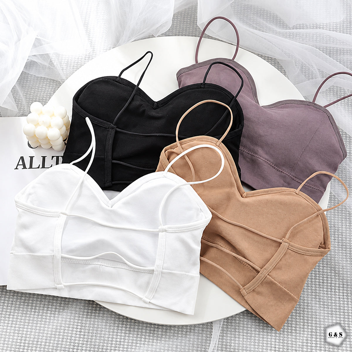 Ladies Imported Pack Of 3 Back Strip Design Bralette