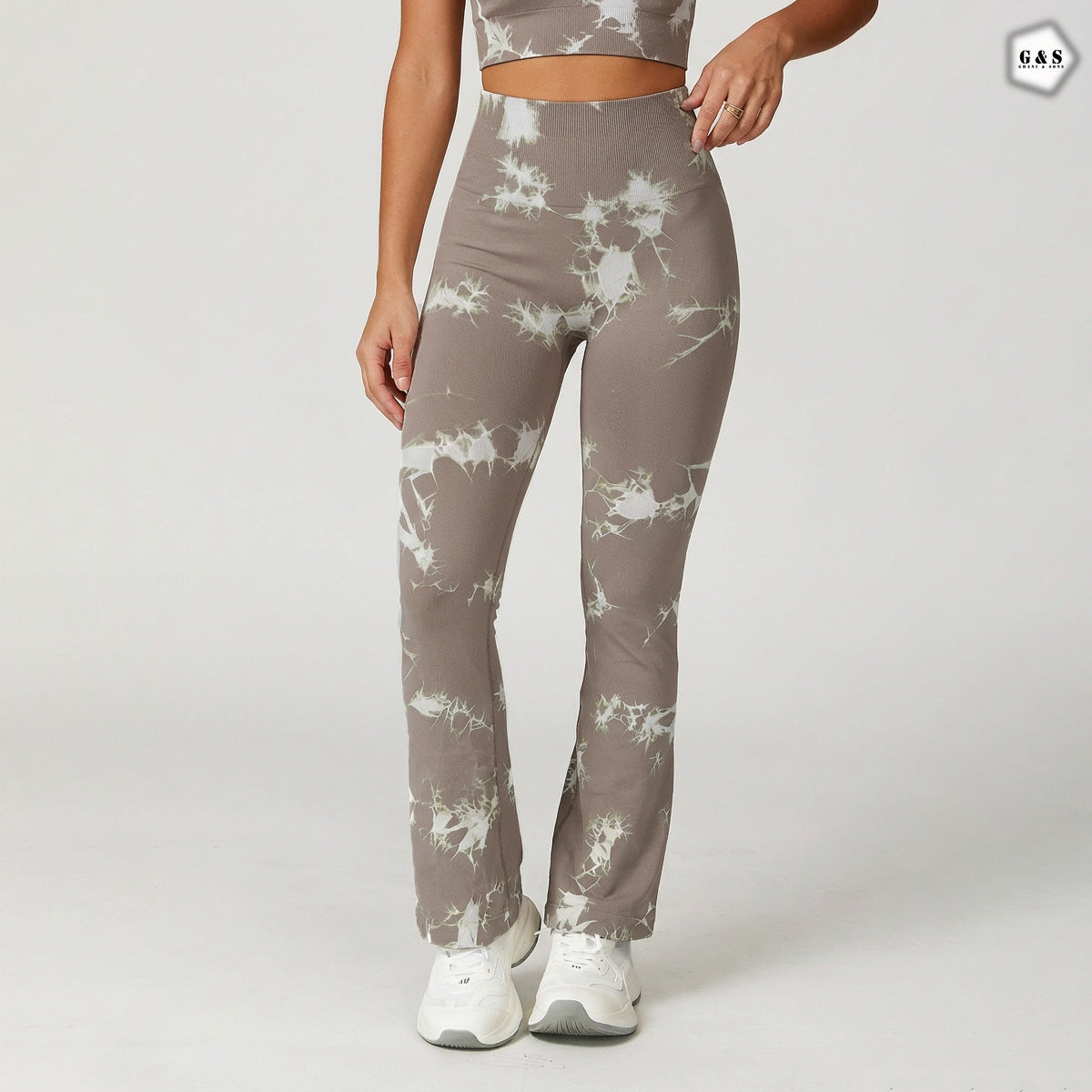 Premium Quality Seamless Printed Flared Gym/Yoga Legging
