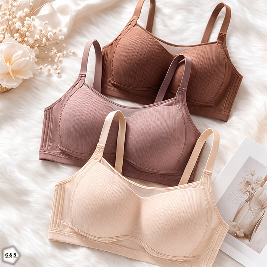 Pack Of 3 Light Padded Non-Wired Full Coverage T-Shirt Bras