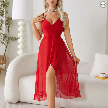 Ladies Imported V-Neck Chiffon Nightwear