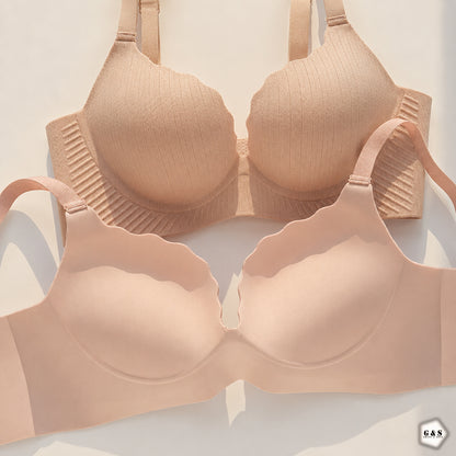 Pack Of 2 Double Padded Pushup Non-Wired Seamless Bras