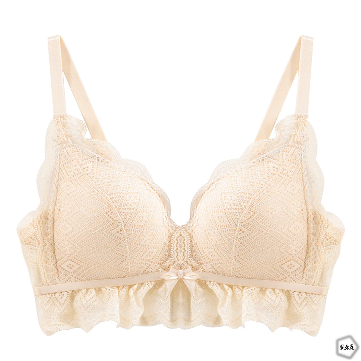 Single Padded Pack Of 2 Non Wired Lace Pushup Bras