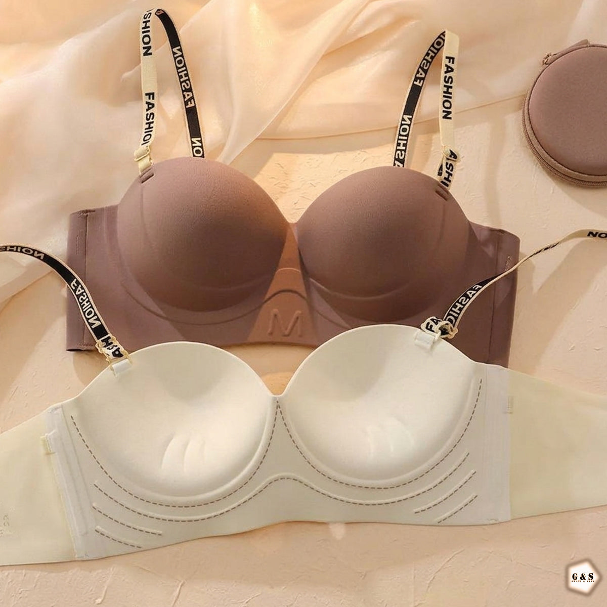 Pack Of 2 Double Padded Seamless Non-Wired Pushup Bras
