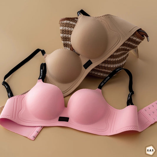 Pack Of 2 Seamless Double Padded Non-Wired Pushup Bras