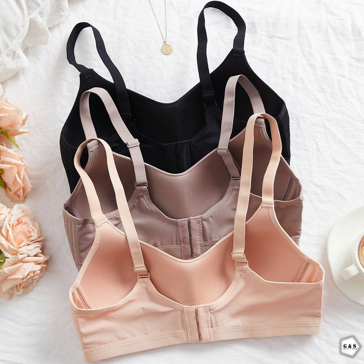 Pack Of 3 Light Padded High Quality Non-Wired T-Shirt Bras