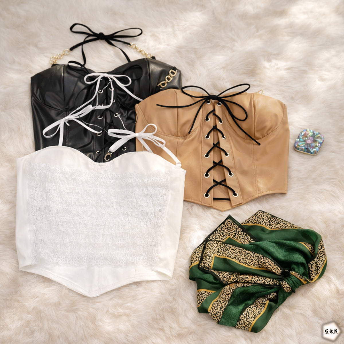 Pack Of 3 Exclusive Leather Tops