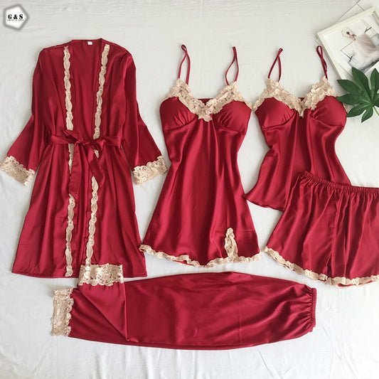 Ladies Imported 5 Pieces Bridal Nighty