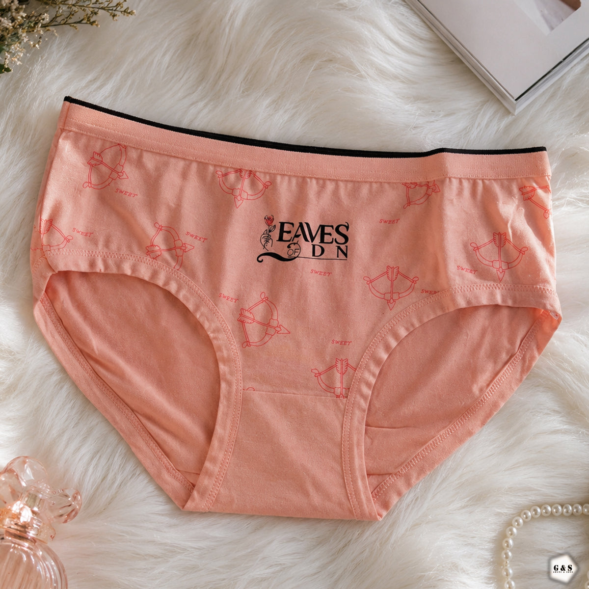 Pack Of 5 New Soft Cotton Jersey Panties With Elastic Waist Band