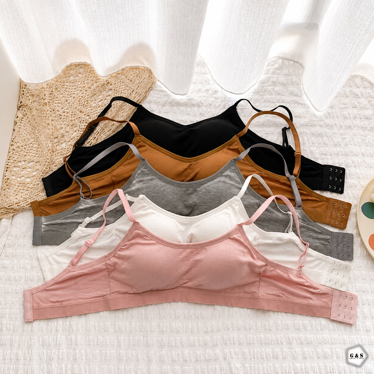 Pack Of 3 Light Weight Hosiery Cotton Three Hook Design Bralette