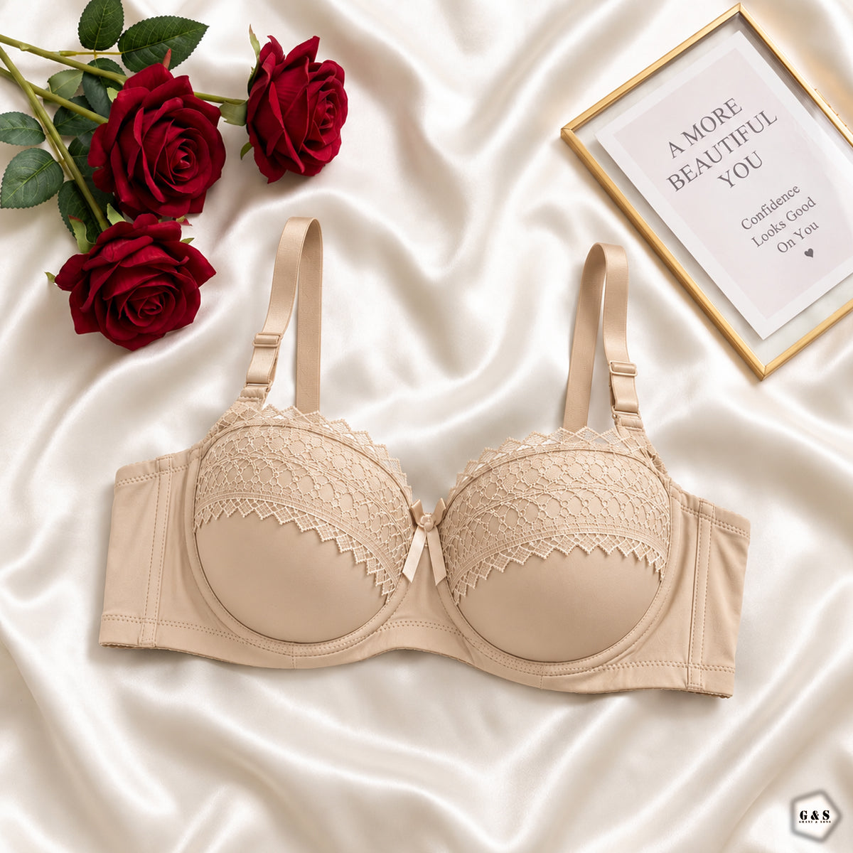 Pack Of 3 Full Cup Rounded Shape Light Padded Wired Bras