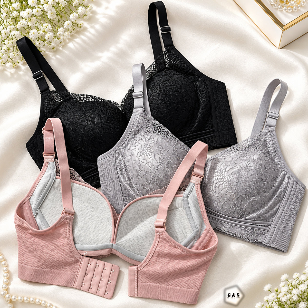 Pack Of 2 High Quality Soft Double Padded Non-Wired Pushup Bras