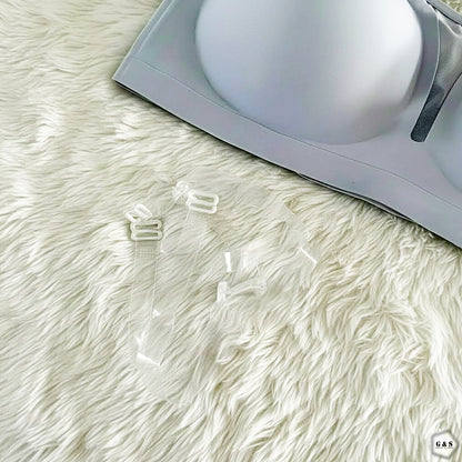 Girls' Pack Of 2 High-Quality Seamless Strapless Bras with 2 Pairs of Transparent Straps