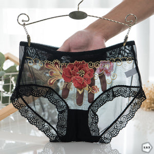 Exclusive Pack Of 5 Net & Embroidery Design Panties