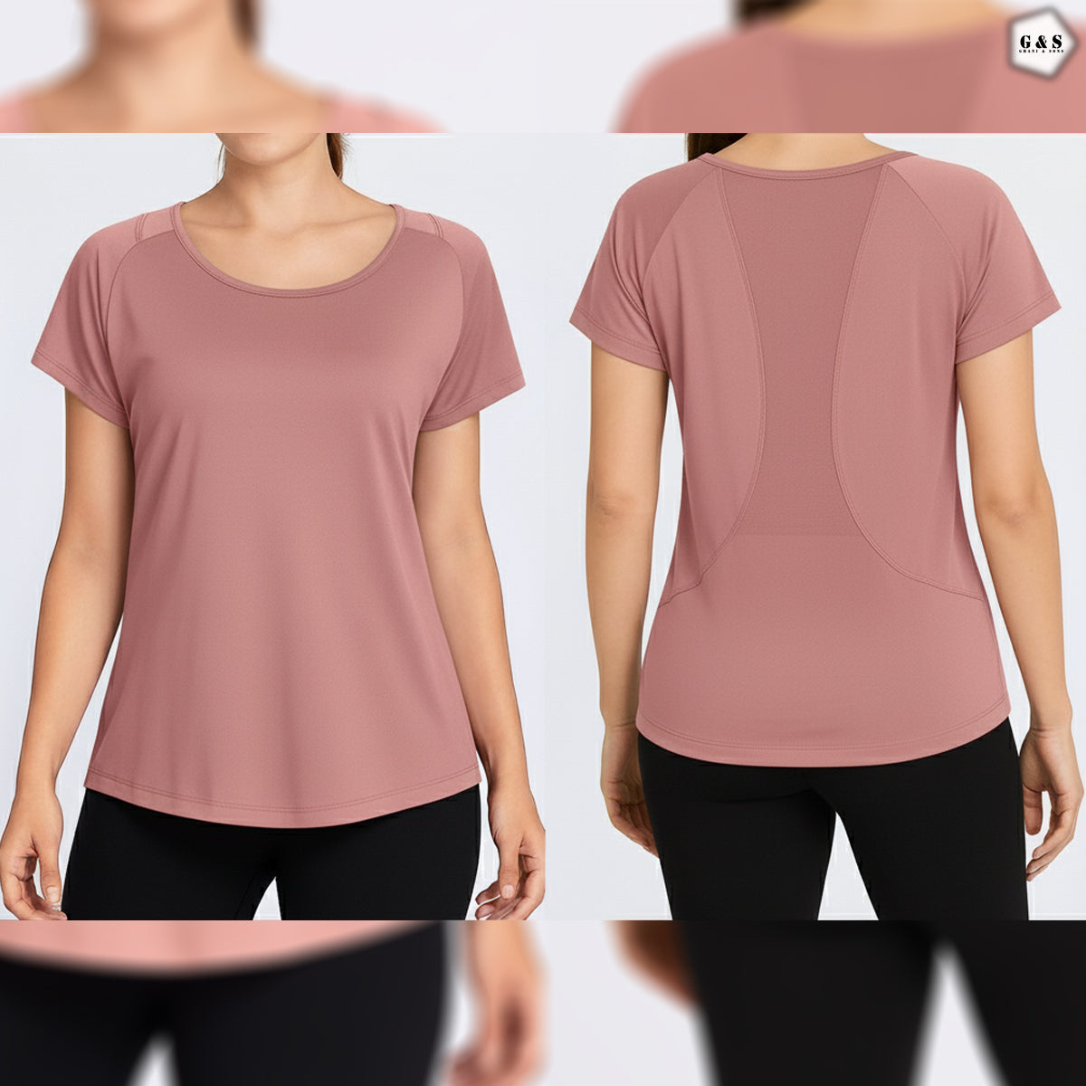 Ladies Imported High Quality Dry Fit Gym/Yoga Wear Shirts