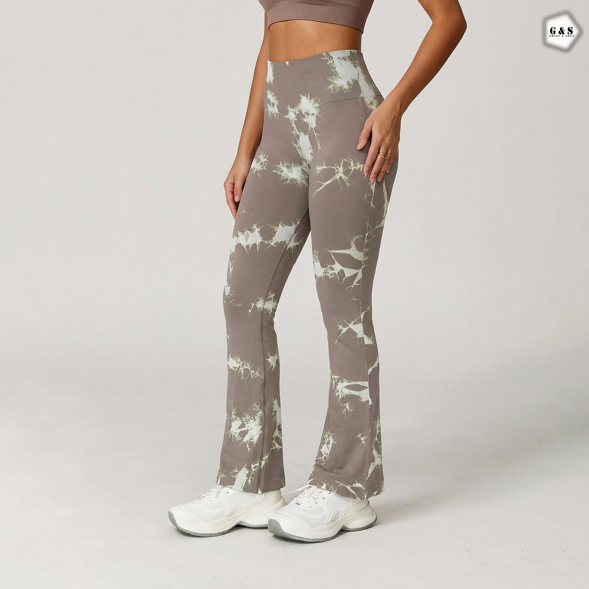 Premium Quality Seamless Printed Flared Gym/Yoga Legging