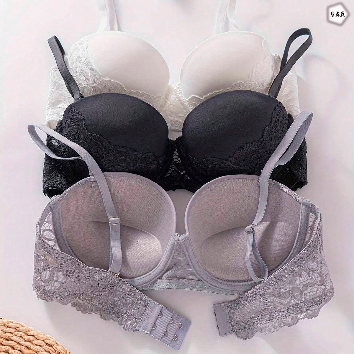 High Quality Pack Of 2 Single Padded Wired Balconette Pushup Bra