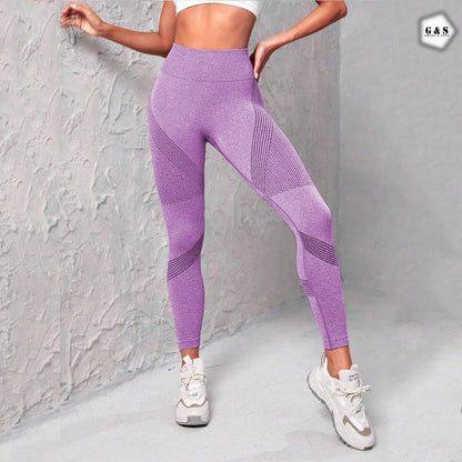 Ladies Imported Purple Color Seamless Gym/Yoga Legging
